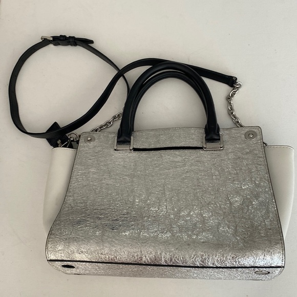 3 Michael Kors bags Selma satchel purses w/  3 covers/ snake ,blk /white… - Picture 8 of 16